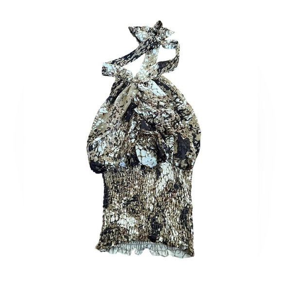 Animal Print Y2K Halter Top M - Picture 4 of 6